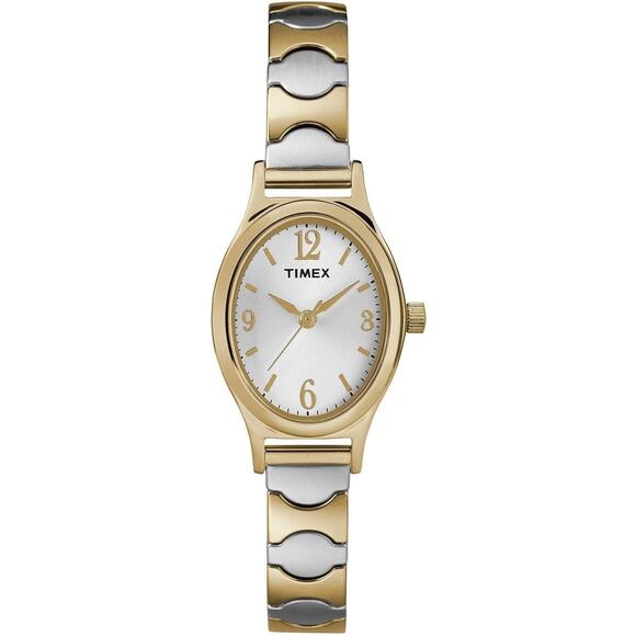 Timex T26301 Kendal Oval Two Tone Women's Analog Watch/Flex Band 22mm